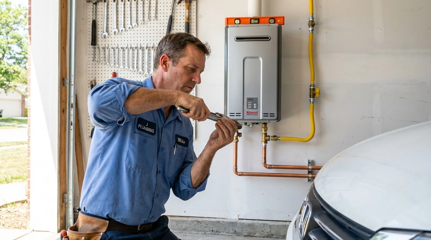 Tankless water heater installation by a Johns Plumbing LLC plumber in Meadow Vista